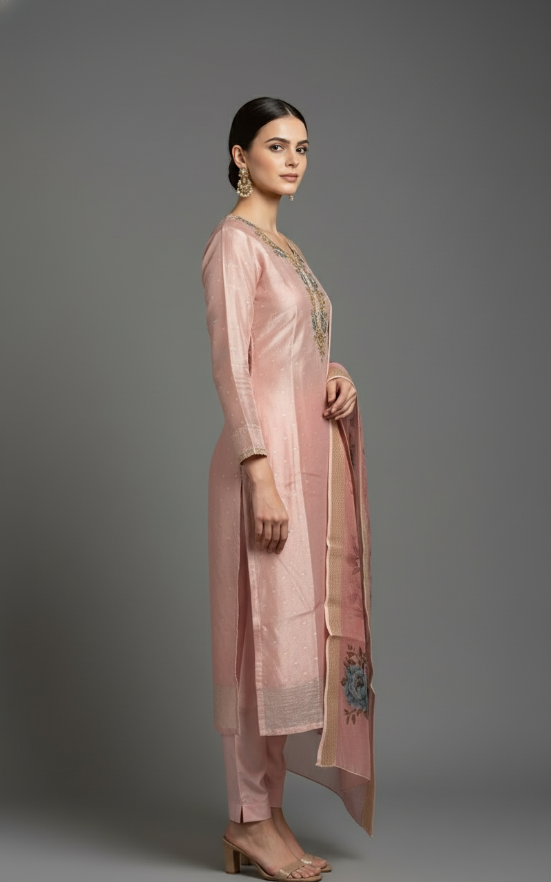 Peach Kurta Set