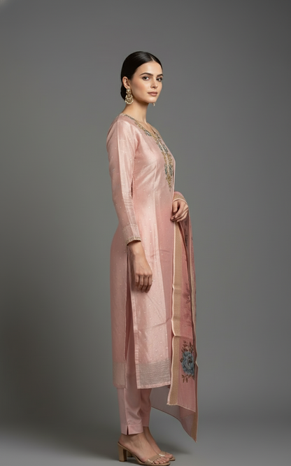 Peach Kurta Set
