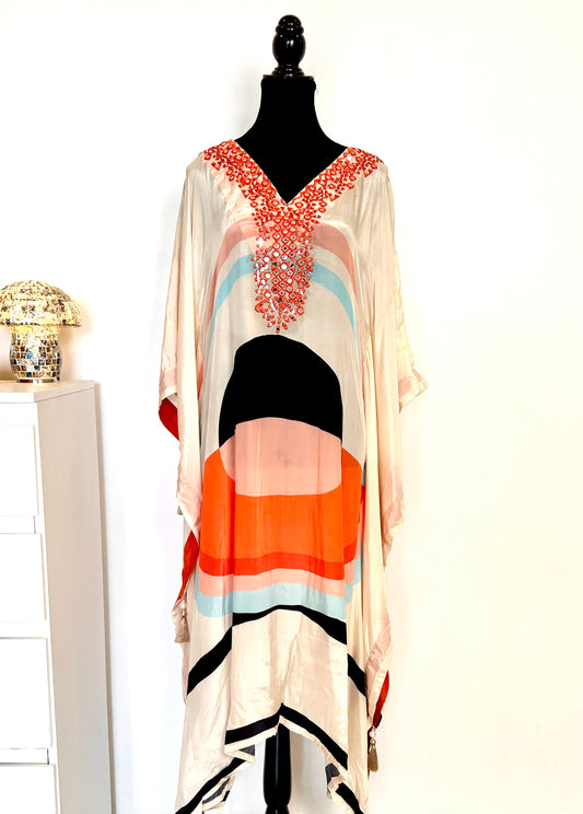 Orange Kaftan Set
