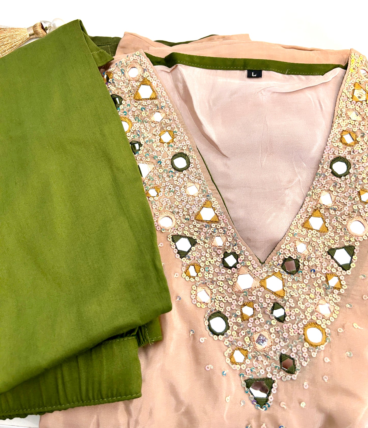 Green Kaftan Set