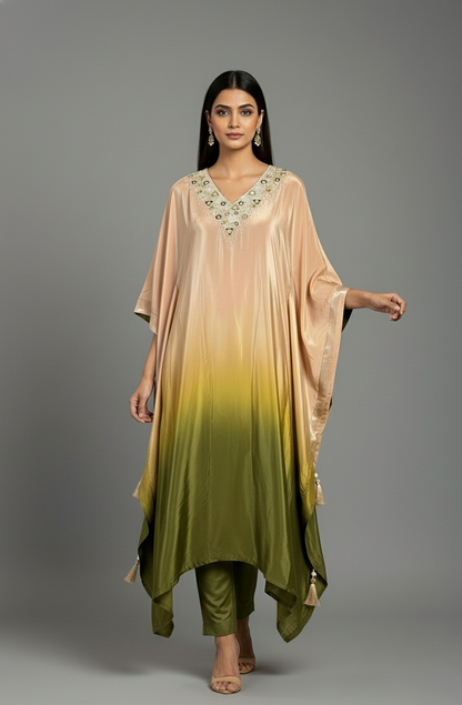Green Kaftan Set