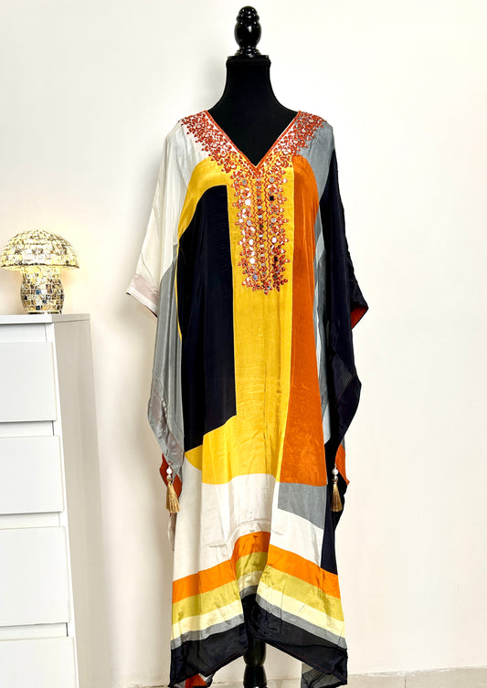 Orange Kaftan Set
