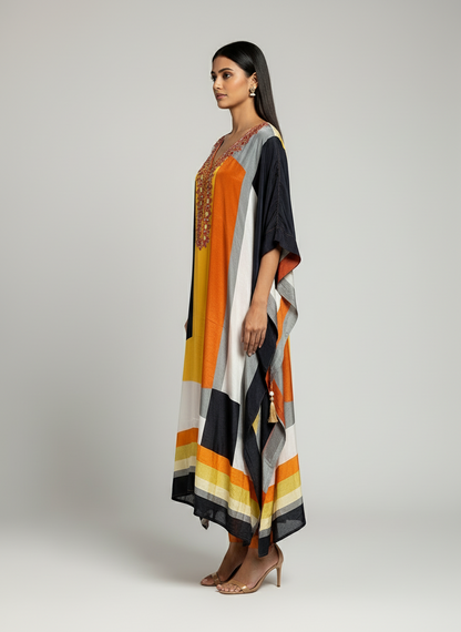 Orange Kaftan Set