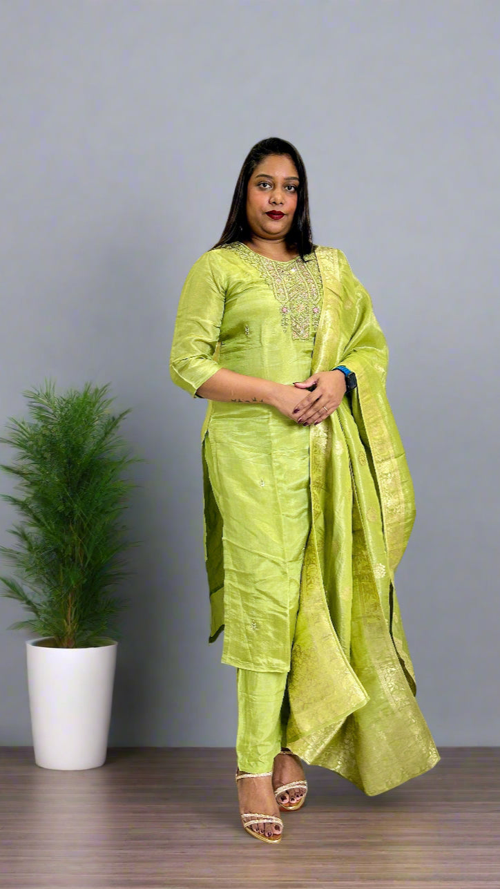 Green Kurta set