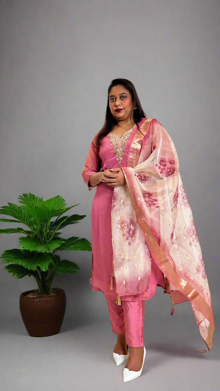 Pink Kurta Set