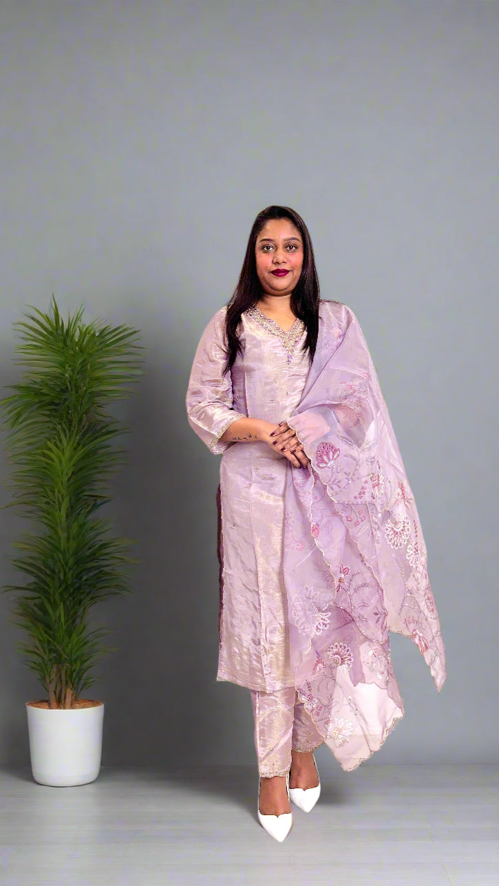 Purple Kurta Set