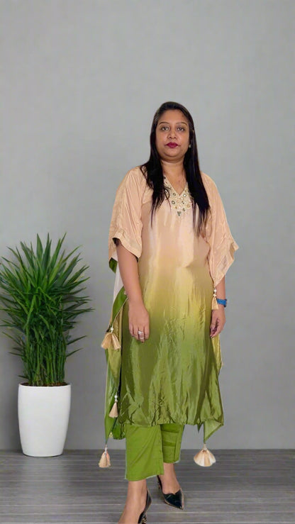 Green Kaftan Set