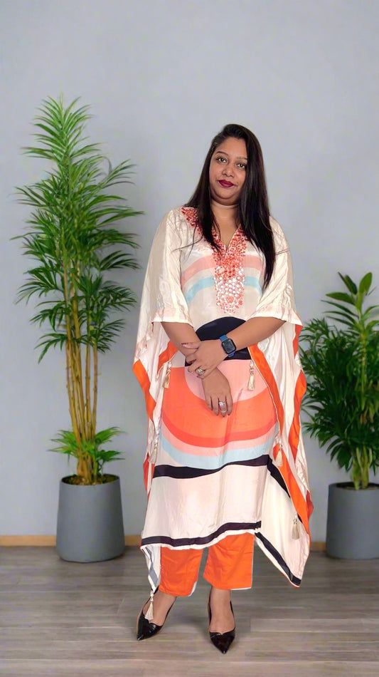 Orange Kaftan Set