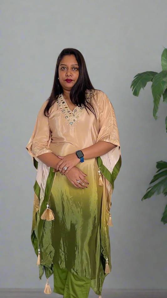 Green Kaftan Set